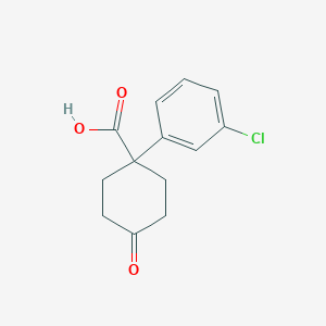 molecular formula C13H13ClO3 B1603787 1-(3-氯苯基)-4-氧代环己烷甲酸 CAS No. 887978-71-4