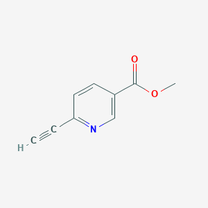 molecular formula C9H7NO2 B1603808 6-乙炔基烟酸甲酯 CAS No. 216444-00-7