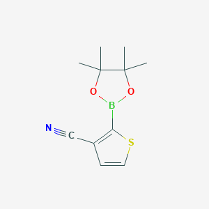 molecular formula C11H14BNO2S B1603812 2-(4,4,5,5-四甲基-1,3,2-二氧杂硼环-2-基)噻吩-3-腈 CAS No. 463336-26-7