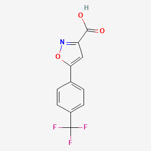 molecular formula C11H6F3NO3 B1603816 5-[4-(三氟甲基)苯基]-1,2-恶唑-3-羧酸 CAS No. 668970-85-2