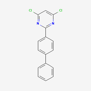 B1603825 Pyrimidine, 2-[1,1'-biphenyl]-4-yl-4,6-dichloro- CAS No. 89508-65-6