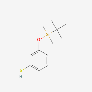 molecular formula C12H20OSSi B1603843 3-((叔丁基二甲基甲硅烷基)氧基)苯硫醇 CAS No. 216393-56-5