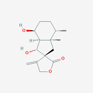 B160386 (2R,3R,3Ar,4S,7S,7aR)-3,4-dihydroxy-7,7a-dimethyl-4'-methylidenespiro[3,3a,4,5,6,7-hexahydro-1H-indene-2,3'-oxolane]-2'-one CAS No. 24909-95-3