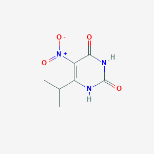 molecular formula C7H9N3O4 B1603861 5-Nitro-6-(propan-2-yl)pyrimidine-2,4(1H,3H)-dione CAS No. 58289-28-4