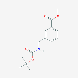 molecular formula C14H19NO4 B1603874 Methyl 3-(((tert-butoxycarbonyl)amino)methyl)benzoate CAS No. 180863-55-2