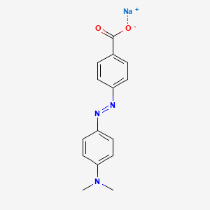 molecular formula C15H14N3NaO2 B1603897 苯甲酸，4-[[4-(二甲氨基)苯基]偶氮]，钠盐 CAS No. 845-46-5