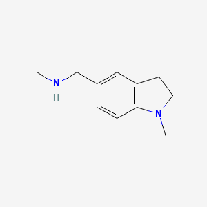 molecular formula C11H16N2 B1603912 1-Methyl-5-[(methylamino)methyl]indoline CAS No. 906352-81-6