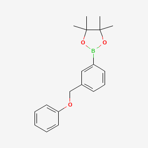 molecular formula C19H23BO3 B1603913 4,4,5,5-Tetramethyl-2-[3-(phenoxymethyl)phenyl]-1,3,2-dioxaborolane CAS No. 912569-68-7