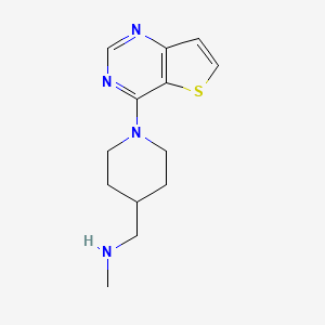 molecular formula C13H18N4S B1603915 N-甲基-(1-噻吩并[3,2-d]嘧啶-4-基哌啶-4-基)甲胺 CAS No. 921939-04-0