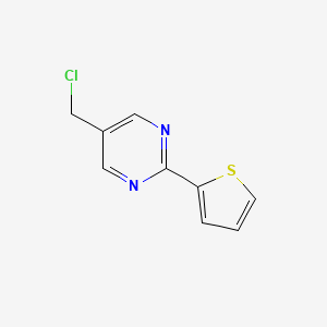 molecular formula C9H7ClN2S B1603916 5-(Chloromethyl)-2-(thiophen-2-yl)pyrimidine CAS No. 926921-78-0