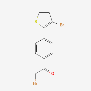 molecular formula C12H8Br2OS B1603917 2-Bromo-1-[4-(3-bromothien-2-yl)phenyl]ethanone CAS No. 944450-89-9