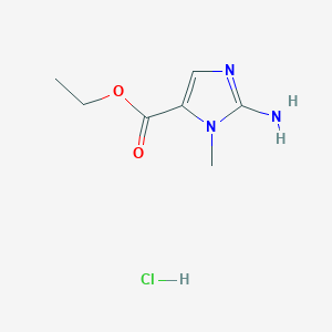 molecular formula C7H12ClN3O2 B1603933 Ethyl 2-amino-1-methyl-1H-imidazole-5-carboxylate hydrochloride CAS No. 39070-12-7