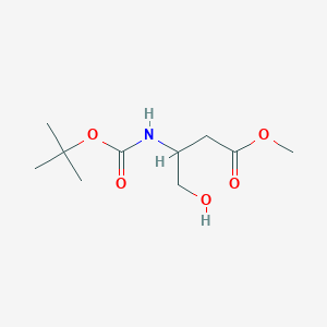 molecular formula C10H19NO5 B1603940 3-((叔丁氧羰基)氨基)-4-羟基丁酸甲酯 CAS No. 942297-60-1