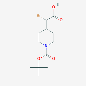 molecular formula C12H20BrNO4 B1603941 1-Boc-4-(bromo-carboxy-methyl)-piperidine CAS No. 881016-89-3
