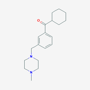 molecular formula C19H28N2O B1603951 Cyclohexyl 3-(4-methylpiperazinomethyl)phenyl ketone CAS No. 898789-45-2