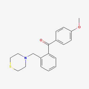 molecular formula C19H21NO2S B1603952 4'-甲氧基-2-硫代吗啉甲基二苯甲酮 CAS No. 898781-52-7