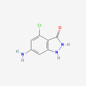 molecular formula C7H6ClN3O B1603956 6-Amino-4-chloro-1H-indazol-3-ol CAS No. 91775-38-1