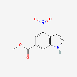 molecular formula C10H8N2O4 B1603959 4-硝基-1H-吲哚-6-甲酸甲酯 CAS No. 1000343-62-3