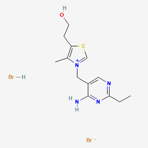 molecular formula C13H20Br2N4OS B1604004 2-[3-[(4-Amino-2-ethylpyrimidin-5-yl)methyl]-4-methyl-1,3-thiazol-3-ium-5-yl]ethanol;bromide;hydrobromide CAS No. 6309-04-2