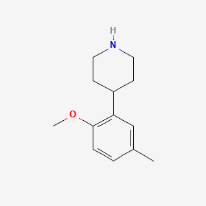 molecular formula C13H19NO B1604054 4-(2-甲氧基-5-甲基苯基)哌啶 CAS No. 888965-92-2