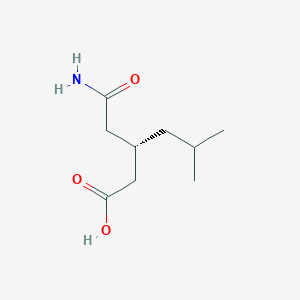 molecular formula C9H17NO3 B1604119 (3S)-3-(2-氨基-2-氧乙基)-5-甲基己酸 CAS No. 181289-34-9