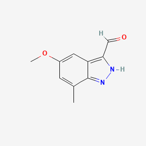molecular formula C10H10N2O2 B1604132 5-Methoxy-7-methyl-1H-indazole-3-carbaldehyde CAS No. 1000340-55-5