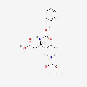 molecular formula C21H30N2O6 B1604134 3-(((Benzyloxy)carbonyl)amino)-3-(1-(tert-butoxycarbonyl)piperidin-3-yl)propanoic acid CAS No. 372144-13-3