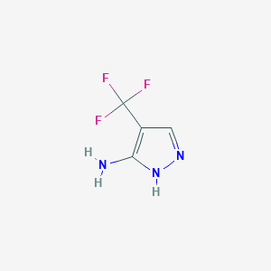 molecular formula C4H4F3N3 B1604156 4-(trifluoromethyl)-1H-Pyrazol-3-amine CAS No. 1056139-87-7