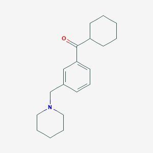 B1604182 Cyclohexyl 3-(piperidinomethyl)phenyl ketone CAS No. 898793-72-1