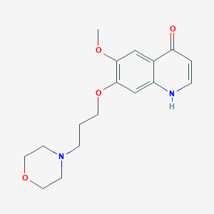 molecular formula C17H22N2O4 B1604186 6-Methoxy-7-(3-morpholinopropoxy)quinolin-4-ol CAS No. 1167053-13-5