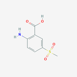 molecular formula C8H9NO4S B1604198 2-氨基-5-(甲磺基)苯甲酸 CAS No. 90222-79-0