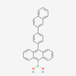 molecular formula C30H21BO2 B1604205 (10-(4-(Naphthalen-2-yl)phenyl)anthracen-9-yl)boronic acid CAS No. 853945-48-9
