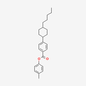 molecular formula C25H32O2 B1604212 4-Methylphenyl 4-(4-pentylcyclohexyl)benzoate CAS No. 91225-15-9