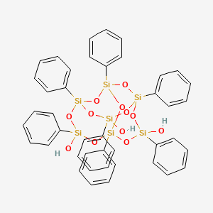 Tricyclo(7.3.3.15,11)heptasiloxane-3,7,14-triol, 1,3,5,7,9,11,14-heptaphenyl-