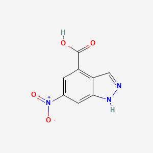 molecular formula C8H5N3O4 B1604226 6-nitro-1H-indazole-4-carboxylic acid CAS No. 885519-61-9