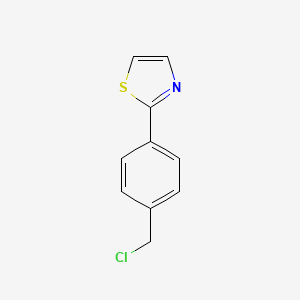 molecular formula C10H8ClNS B1604250 2-[4-(Chloromethyl)phenyl]-1,3-thiazole CAS No. 906352-61-2