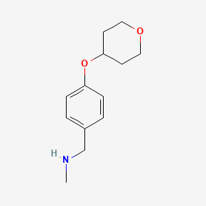 molecular formula C13H19NO2 B1604251 N-甲基-4-(四氢吡喃-4-氧基)苯甲胺 CAS No. 898289-40-2