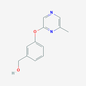 molecular formula C12H12N2O2 B1604255 {3-[(6-Methylpyrazin-2-yl)oxy]phenyl}methanol CAS No. 906352-98-5