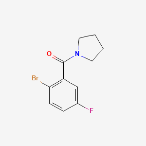 molecular formula C11H11BrFNO B1604259 (2-溴-5-氟苯基)(吡咯烷-1-基)甲苯酮 CAS No. 951884-12-1