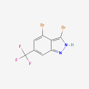 molecular formula C8H3Br2F3N2 B1604267 3,4-二溴-6-(三氟甲基)-1H-吲唑 CAS No. 1000342-43-7