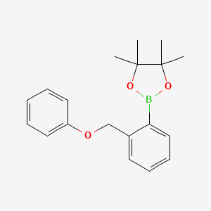 molecular formula C19H23BO3 B1604286 4,4,5,5-四甲基-2-[2-(苯氧甲基)苯基]-1,3,2-二氧杂硼环丁烷 CAS No. 912569-55-2