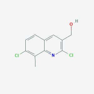 molecular formula C11H9Cl2NO B1604290 2,7-Dichloro-8-methylquinoline-3-methanol CAS No. 1017403-83-6