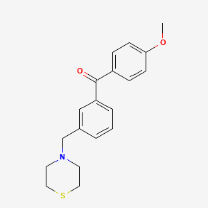 molecular formula C19H21NO2S B1604293 4'-甲氧基-3-硫代吗啉甲基苯甲酮 CAS No. 898762-82-8