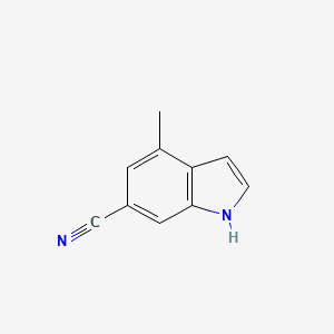 molecular formula C10H8N2 B1604299 4-Methyl-1H-indole-6-carbonitrile CAS No. 3613-02-3