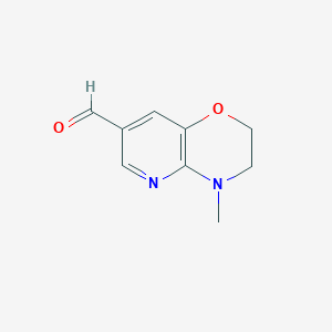 molecular formula C9H10N2O2 B1604309 4-甲基-3,4-二氢-2h-吡啶并[3,2-b][1,4]恶嗪-7-甲醛 CAS No. 921938-80-9