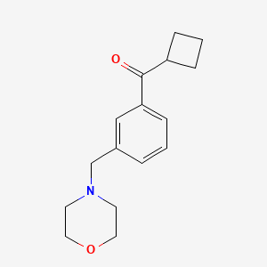 molecular formula C16H21NO2 B1604316 环丁基 3-(吗啉甲基)苯基酮 CAS No. 898792-38-6