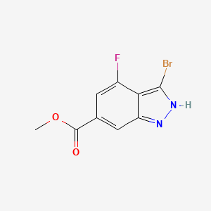 molecular formula C9H6BrFN2O2 B1604320 3-溴-4-氟-1H-吲唑-6-甲酸甲酯 CAS No. 885521-41-5