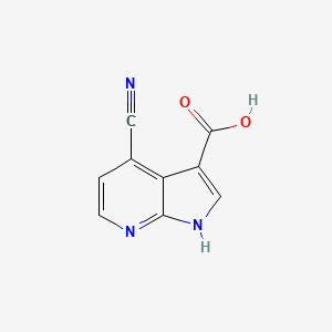 molecular formula C9H5N3O2 B1604325 4-氰基-1H-吡咯并[2,3-b]吡啶-3-羧酸 CAS No. 1000340-46-4