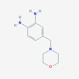 molecular formula C11H17N3O B1604336 4-(吗啉甲基)苯-1,2-二胺 CAS No. 825619-02-1