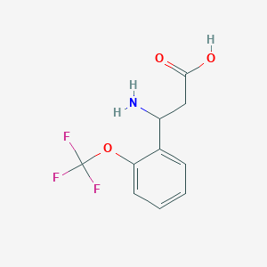 molecular formula C10H10F3NO3 B1604350 3-氨基-3-[2-(三氟甲氧基)苯基]丙酸 CAS No. 773122-83-1